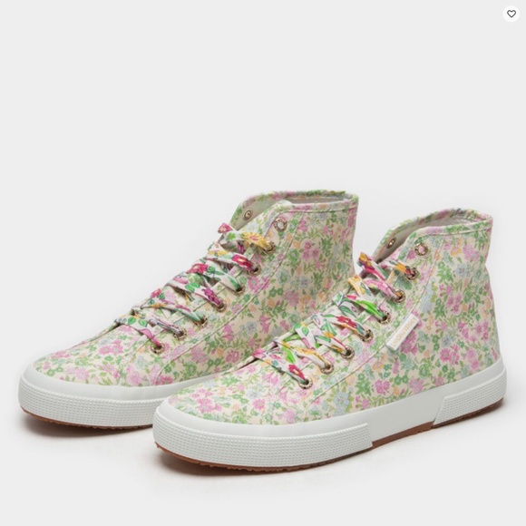 Superga x LoveShackFancy Flowers High-Top Sneakers - Picture 4 of 9